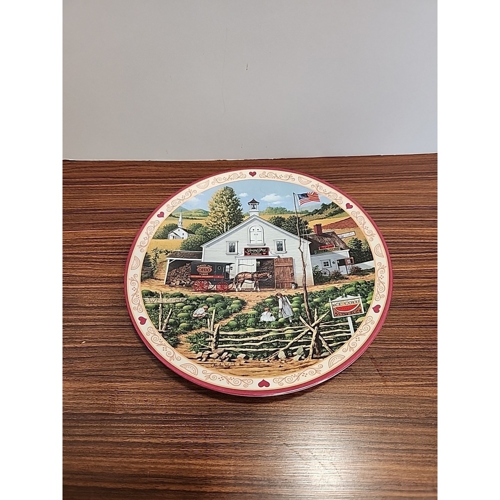 Bradford Exchange Charles Wysocki's Hometown Memories Sleepy Fox Farm‎ Plate